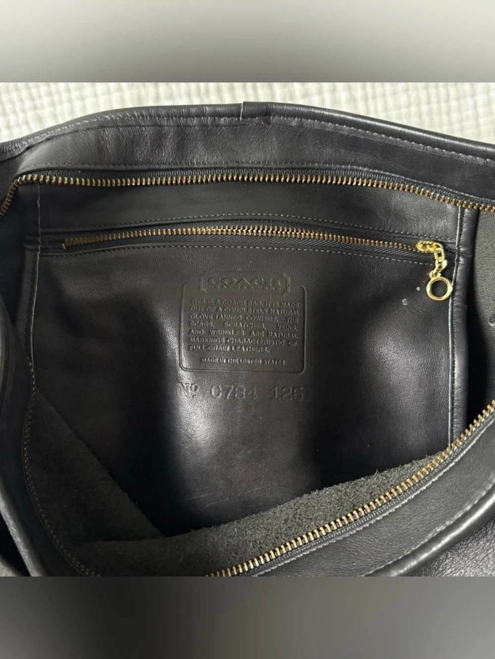 Vintage 1991 Coach Studio XL 125 Black Glove Tanned Leather Shoulder Bag USA